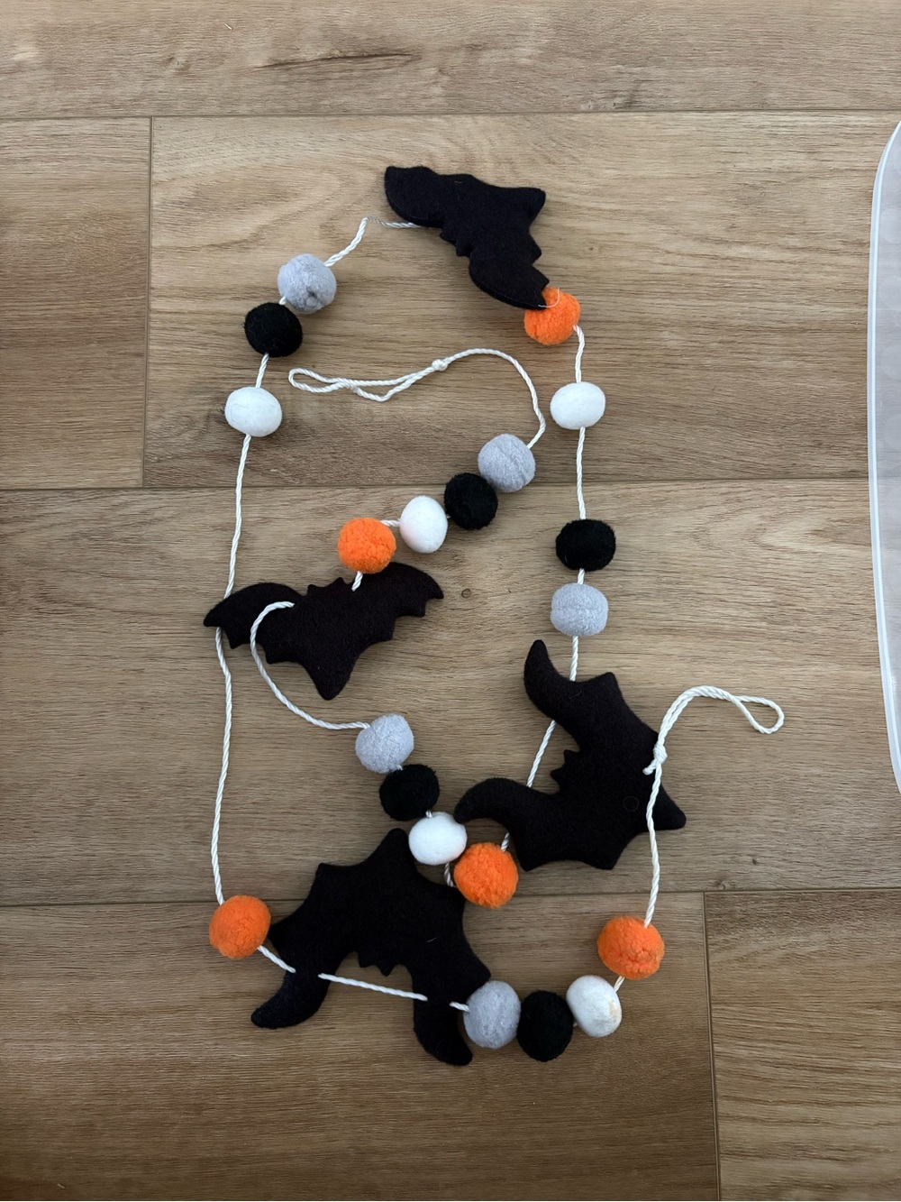 Halloween Bat & Pom Garland